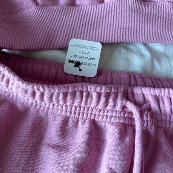 New Fashion Nova - Not Playing Games Jogger Set Pink - Picture 4 of 5